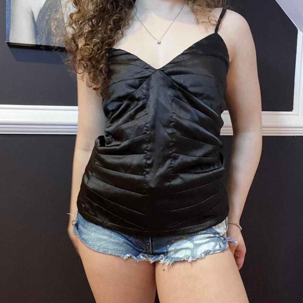 y2k black bandage tank top medium